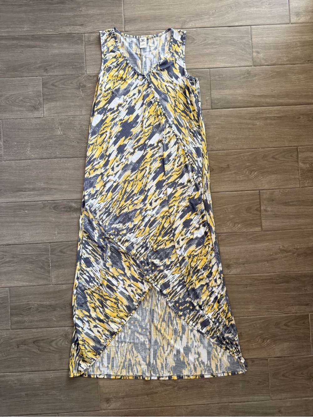Sew in Love Abstract Print Sleeveless High Low Asymmetrical Dress, has pockets!